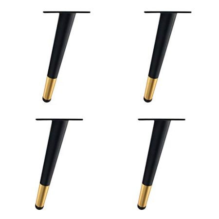 FALIYORS 4 Stück Möbel, Beine, Metallmöbelfüße, Badezimmerschrankfüße, TV-Tischbeine, Bettgestell, Zubehör, Stützbeine, Oberflächensprühverfahren, Gummimatte, rutschfest, mit Schrauben, Tra