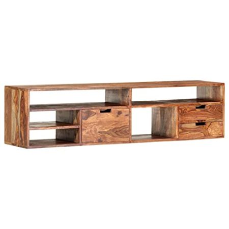 ZQQLVOO TV-Schrank,TV-Schränke, TV-Lowboard, Fernsehschrank, Fernsehtisch, Beistelltische, Sideboard, Kommoden, 140×30×35 cm Massivholz Palisander