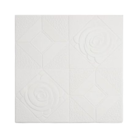 Ästhetische 3D-Wandaufkleber, einfach anzubringen, weicher PE-Schaum-Dekor für gemütliche Wohnräume (weiß)