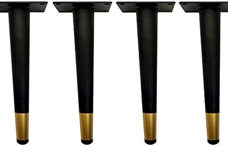 VIRAZE Tischbeine Sofa Beinstützbein TV Schrank Fuß Stützbein Metall Fußstütze Fuß Sofa Fuß Zubehör Fußstütze Leg (Color : A, Size : 12cm/4.8in)