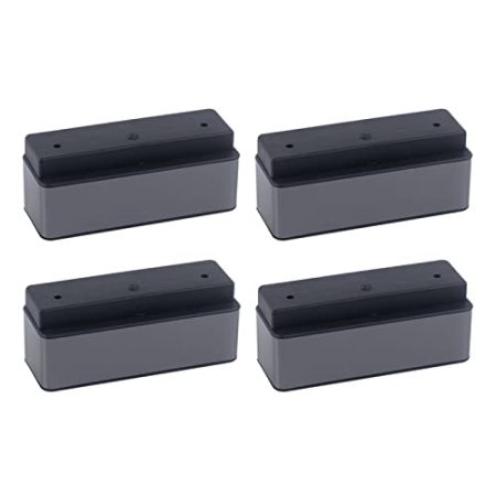 WANGMUMU 4 Teile/Satz Möbel Sofa Beine, for Couchtisch TV Schrank Bett Stützfüße Kunststoff Möbel Zubehör go (Color : Black 4Pcs)