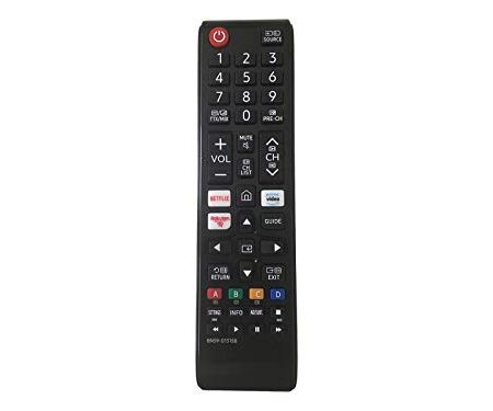 azurano BN59-01315B - Universal - Fernbedienung für 2018-2022 Samsung UE Quantum Crystal QLED UHD 4K Smart TV Serien - TU RU Q AU BU LS T UN QN - Direkttasten für Netflix, Prime Video & Rakuten