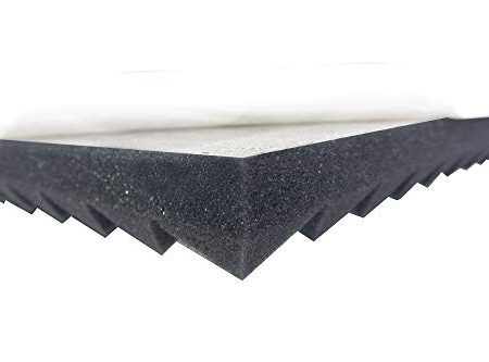 Akustikpur Akustikschaumstoff Pyramidenschaumstoff SELBSTKLEBEND - Schalldämmmatten zur effektiven Akustik Dämmung ca.100 cm x 49 cm x 3 cm