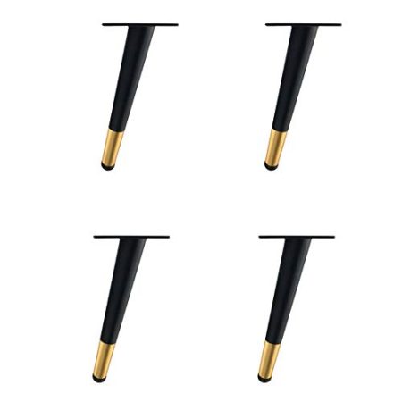 FALIYORS 4 Stück Möbel, Beine, Metallmöbelfüße, Badezimmerschrankfüße, TV-Tischbeine, Bettgestell, Zubehör, Stützbeine, Oberflächensprühverfahren, Gummimatte, rutschfest, mit Schrauben, Tra