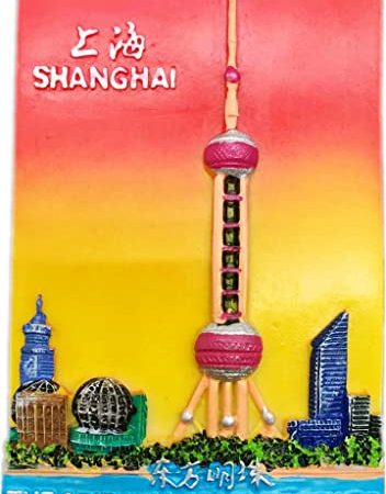 The Oriental Pearl Radio TV Tower Shanghai China Kühlschrankmagnet Kühlschrankmagnet Dekoration Magnet Aufkleber Souvenir Harz Handwerk