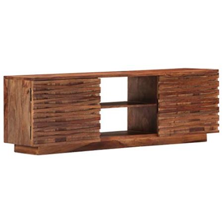 ZQQLVOO TV-Schrank,TV-Schränke, TV-Lowboard, Fernsehschrank, Fernsehtisch, Beistelltische, Sideboard, Kommoden,2 Schränke mit Türen und 2 Fächern 120 x 30 x 40 cm Massivholz