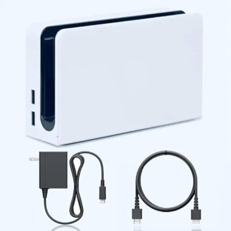 TV Dock Station für N-Switch/OLED/Konsole - 3 in 1 TV Basis Dockingstation Set, Ladegerät, Zubehör mit 4K/1080P HDMI [Brown Box] (Switch/Dock OLED)