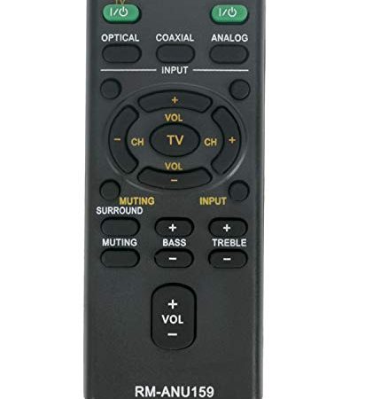 VINABTY RM-ANU159 Ersatz Fernbedienung Passend für Sony Soundbar HT-CT60 HT-CT60/C SA-CT60 SS-WCT60 HTCT60 HTCT60/C SACT60 SSWCT60