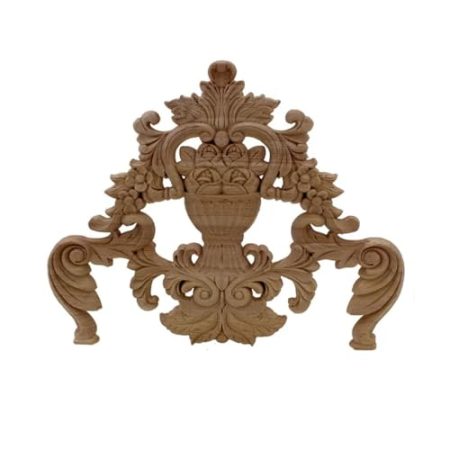 Holzschnitzerei-Aufkleber, Vintage-Holz-Onlay-Applikation, dekorative Holzfiguren, Heimdekoration, Maison-Zubehör, 30 x 24 cm