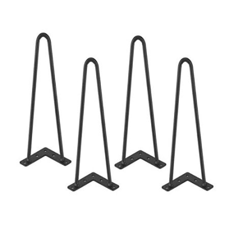 4 Stück Möbelfüße Möbelbeine Tischbeine aus Metall Stützfüße Sofa Füße Kabinettfüße Möbel Zubehör,Geeignet für alle Arten von Möbeln DIY,schwarz(72cm)