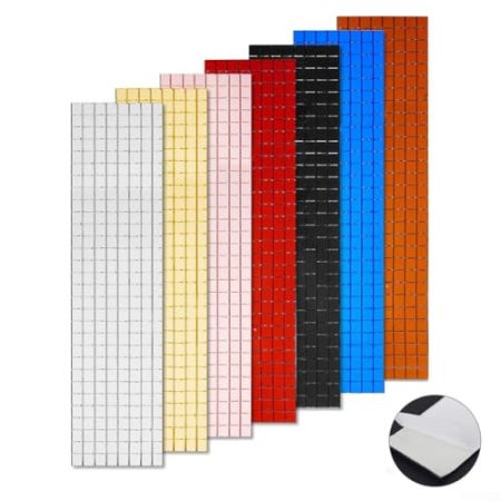 6*Wandaufkleber Abnehmbarer Wandtattial Badezimmerfliesen -Aufkleber (Gold)