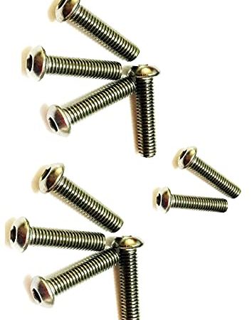 Halbrundkopfschrauben, 6 mm, M6 x 40 mm, A2 Edelstahl, Innensechskantschlüssel, 10 Stück