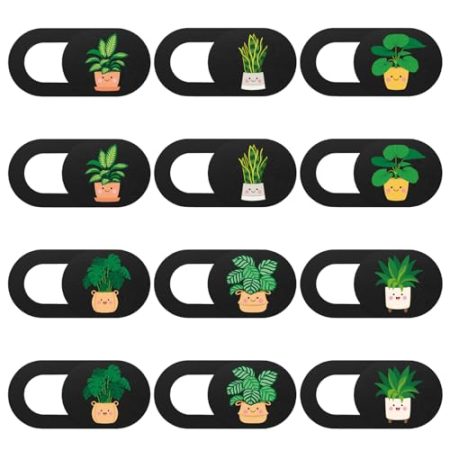 TUONYIS 12 Stück Webcam Abdeckung Dünne Webcam Cover, Cover Kamera Laptop Kamera Abdeckung Web Kamera Abdeckung für Smartphone, Tablet, Computer Laptop, (Pflanzen (kleine Größe))
