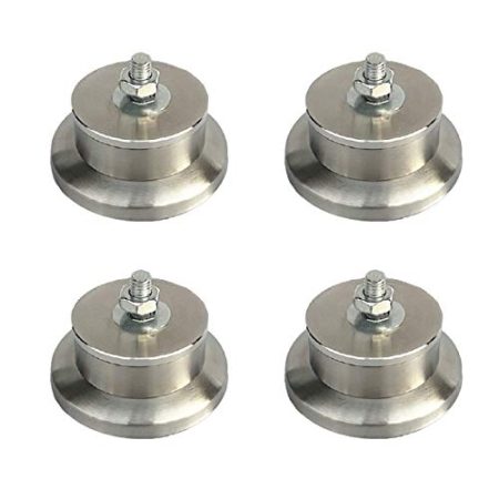 IUokLU M8 Metallmöbelbeine, Edelstahl, Sofafüße, Tischstützbeine, Ersatzfüße für TV-Schrank, Couchtisch, Couch, Glastisch, Hardware-Zubehör, mit Mutter, 4 Stück/28 cm/11 Zoll