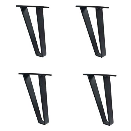 WaiMin Schwarze, galvanisierte Sofa-Stützfuß, TV-Schrank, Couchtisch, Fuß, Badezimmerschrank, Metallfuß, Zubehör, Möbelstützfüße (Größe : 4 Packungen)