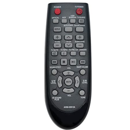 VINABTY AH59-02612A Fernbedienung ersetzen Passend für Samsung Audio Sound bar System HW-H550/ZA HW-H551/ZA HW-H551 HW-H355 HW-H550 HW-H355/XU HW-H550/ZA HW-H570 HW-E450/ZA HW-E551 HW-E551/ZA HW-HM55C