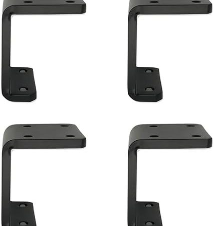 AVvik Möbelheber, Möbelfüße, C-förmige Möbelbeine aus Schmiedeeisen, Möbelbeine für Couchtische, Zubehör für TV-Schrank, Sofa, Schrank, Badezimmerschrank, Nachttisch, Bettstuhl, Schwarz