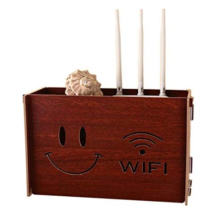 Generic TV-Decken-Wandhalterungen Wandmontage Multimedia-Zubehör Router-Aufbewahrungsbox Fernbedienung Faserplatte, 12.445.317.87 Zoll funktionales Aufbewahrungsregal (Color : A)