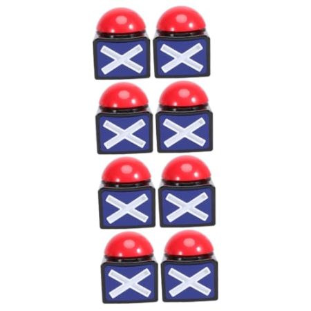 HEMOTON 8 STK elektronisch klingendes Spielzeug spaß The Pleasure Desktop-Zubehör Werkzeug TV-Show-Sound-Taste Spiel Antwort Summer scheinen Knopf Dämpfer rot