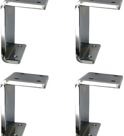 AVvik Möbelheber, Möbelfüße, C-förmige Möbelbeine aus Schmiedeeisen, Möbelbeine für Couchtische, Zubehör für TV-Schrank, Sofa, Schrank, Badezimmerschrank, Nachttisch, Bettstuhl, Schwarz