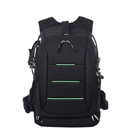 TONGSH Große Kamera DSLR/SLR Rucksack for Outdoor Wandern Trekking, Objektiv und Zubehör große Kapazitäts-Anti-Diebstahl-Rucksack (Color : Green)