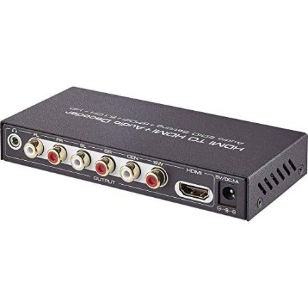 Audio Extraktor [HDMI - HDMI, Cinch, Toslink] 1920 x 1080 Pixel Speaka Professional SP-AE-H/6K, Schwarz