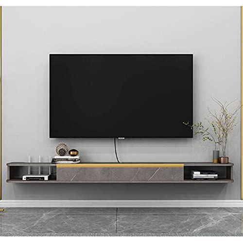 WFENG Hängender TV-Schrank,Hängeboard Wohnwand mit Schublade Scharnieren,Wasserdicht und Feuchtigkeitsbeständig,Leicht zu Reinigen/B / 140×22×16cm