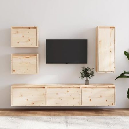 AJSEOYBS TV-Tisch,Tv Schrank HäNgend Tv-SchräNke 6 STK. Massivholz Kiefergeeignet Geeignet für Wohnzimmer, Schlafzimmer, Büro, Empfangsraum, Arbeitszimmer