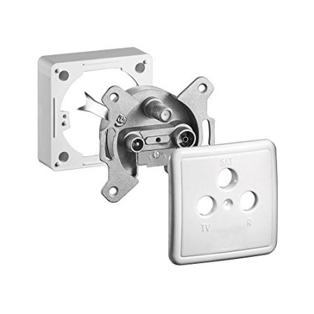 HD Satdose Antennedose 3 fach 4K Digital Universal Enddose Stick End Sat TV BK Dose Aufputz Unterputz Montage geeignet genormt passende Abmessungen für viele Schalterprogramme Abdeckung Rahmen ARLI