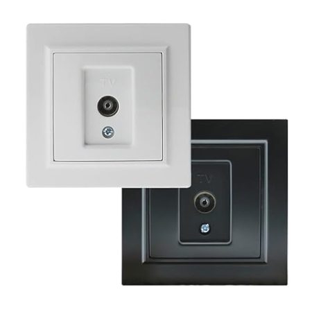 VoltShine TV-Anschluss-Modul Endbuchse – weißes EP – die ideale Wahl für ein makelloses audiovisuelles System. Das moderne und vielseitige Design verbessert Ihr visuelles Erlebnis in jedem Raum.