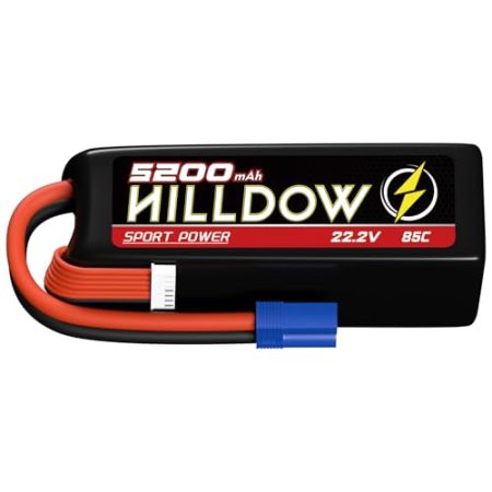 22.2V 6S Lipo Batterie 85C 5200mAh RC Batterie Hardcase mit EC5 Stecker für RC Auto Truck RC Boot RC Flugzeug Hubschrauber Quadrocopter