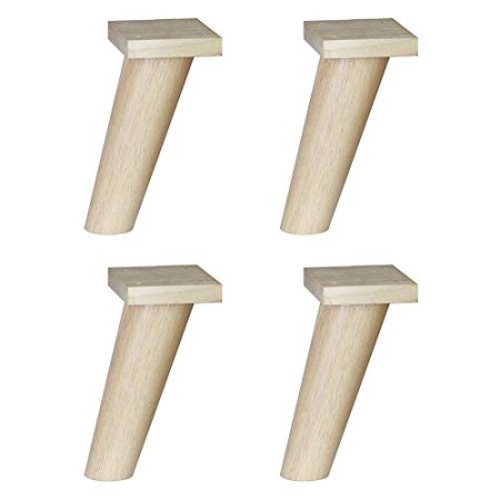 Furniture support feet Naturholzmöbel Stützfüße Schrankfüße/Sofafüße/Couchtischfüße/Schrägwirbelfüße aus Massivholz/Schreibtischfüße Stützfüße Zubehör (4 Packungen) Geeignet für alle Arten von Möbeln