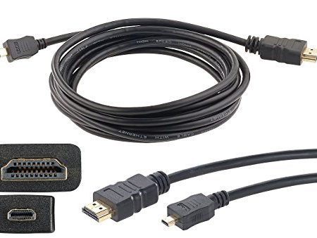auvisio HDMI Micro Kabel: High-Speed-Adapterkabel Micro-HDMI auf HDMI, für 4K, 3D & Full HD, 3 m (Adapter Micro HDMI, MicroHDMI, Audio Konverter)