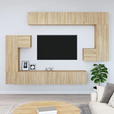 FUDUGEHMIOFWFJJ Sideboard,tv Schrank,lowboard,TV-Wandschrank Sonoma-Eiche HolzwerkstoffGeeignet für Wohnzimmer, Schlafzimmer, Eingang