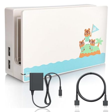 TV Dock Station für N-Switch/Konsole - 3 in 1 TV Basis Dockingstation Set Ladegerät Zubehör mit 4K/1080P HDMI [Brown Box] (Switch-Dock)