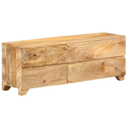 Generico Kangqiling246144 TV-Schrank aus massivem Mangoholz, 110 x 30 x 40 cm
