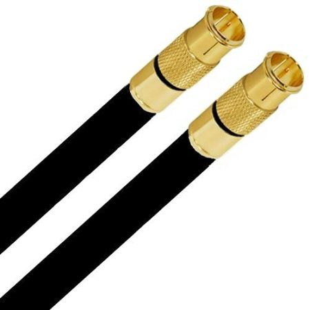 AC-Sat-Corner Fritz!Box Cable Vodafone Kabelanschluss Anschlusskabel HD 4K 8k F-Quick Kompressionsstecker Gold HQ Qualität Schwarz 4 Meter