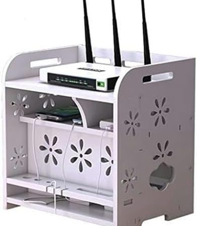 GeOinQL Router-Abdeckung Dekorative Box,Router-Box Router-Aufbewahrungsbox, Box, Router-Aufbewahrungsbox, Router-Halterung, Set-Top-Regalhalterung for TV-Zubehör, Router-TV-Box, Set-Top-Box-Ständer