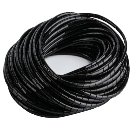 2 STK Spiral Kabelschlauch Schwarz,35 Meter Universal Kabel Spiralschlauch, Kabelschutzschlauch Kabelmanagement, Kabelkanal für TV Computer PC Kabelführung Kabel Organizer 4mm x 20m/6mm x 15m