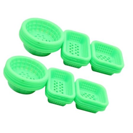 Abaodam 30 Stück Puppenhaus-Miniaturkörbe 1:12 Kunststoff-Mini-Einkaufskorb Desktop-Ornament Puppenhaus-Zubehör Für Landschaftsfotografie-Requisiten