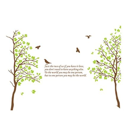 Yaoliucp Riesenbaumwandaufkleber Aufkleber Aufkleber Wand Tattoo Baum Große Wandaufkleber Grüne Blatt Wandaufkleber Schlafzimmer Wohnzimmer Sofa TV -Hintergrund Wanddekoration, Aufkleber Wand