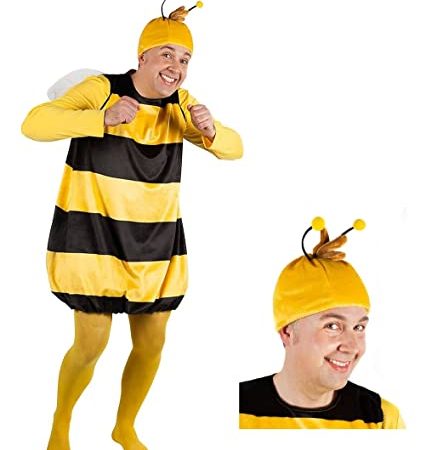 Willi Kostüm mit Kopfbedeckung für Erwachsene - Biene Maja - Zweiteilig - Tierkostüm (XXL)