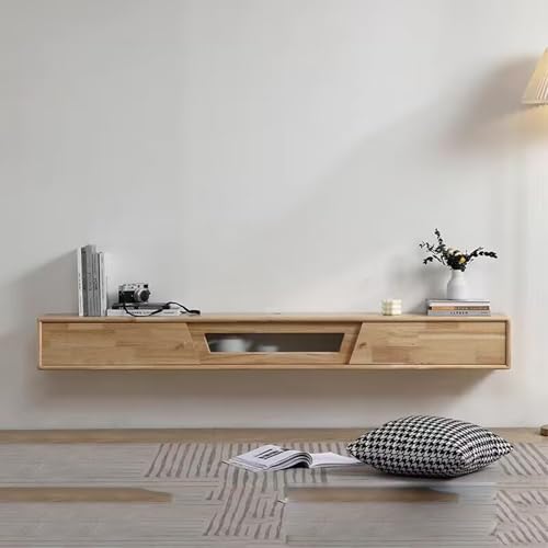 YUZDNM Tv Lowboard Hängend - Wandmontage TV-Schrank, 160 cm Lowboard Hängend TV Board Holz TV Schrank mit Schubladen TV Bank TV Table Fernsehschrank Fernsehtisch TV Cabinet(D,120 * 24 * 20CM)