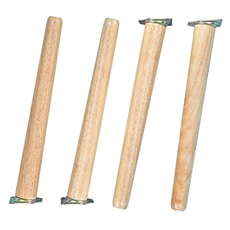 WLICWEI 4 Stück Massivholz-Möbelbeine, Buche-Tischbeine, kippbare konische Sofabeine, Ersatzbeine, für Tisch, Schrank, Couchtisch, Bank, TV-Schrank, mit Zubehör, Höhe 5-70 cm Optional (60 cm)