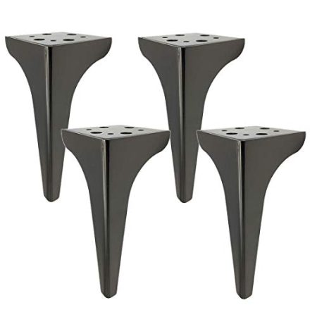 FALIYORS Stück Möbelbeine mit Schrauben und Gummimatte, strapazierfähige Eisen-Metall-Couchtisch-Sofa-Bett-Beine, Schrankfüße, erhöhte Stützbeine, Hardware-Zubehör für TV-Metalltischbeine,