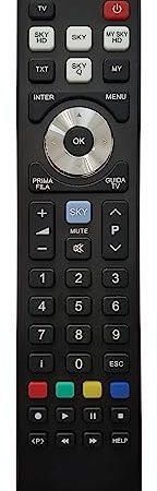 IRRADIO | Universalfernbedienung für alle Infrarot-Sky Decoder, Einsatzbereit, Schwarz