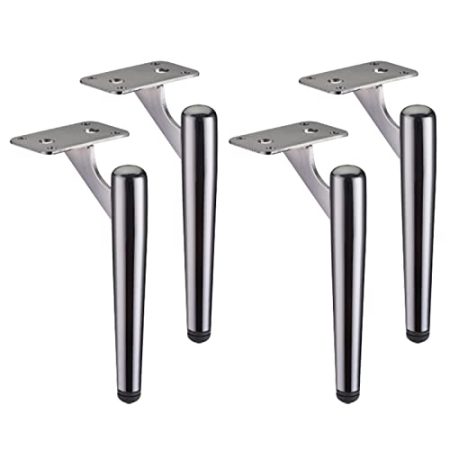 4 Stück Möbelfüße Eisen Möbelfüsse Metall Tischbeine Leuchtend Schwarz Sofafüße Ersatz Bettbeine Hardware-Zubehör, für Couchtisch Stühle Fernsehschrank Nachttisch (40cm/15.7in)