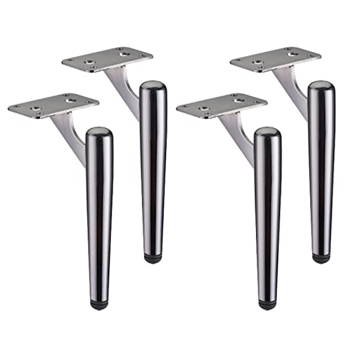 4 Stück Möbelfüße Eisen Möbelfüsse Metall Tischbeine Leuchtend Schwarz Sofafüße Ersatz Bettbeine Hardware-Zubehör, für Couchtisch Stühle Fernsehschrank Nachttisch (40cm/15.7in)
