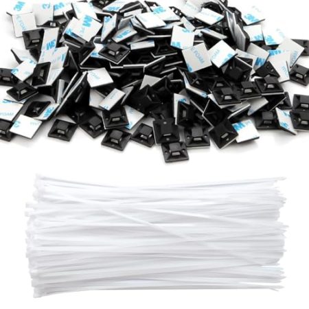 200 Stück Klebesockel für Kabelbinder,Montagesockel kabelbinderhalter,Schraubsockel Montagesockel,Kabelbinder Halter Selbstklebend,Schraubsockel Selbstklebend,für Netzkabel,18.5X18.5X6.4mm,schwarz