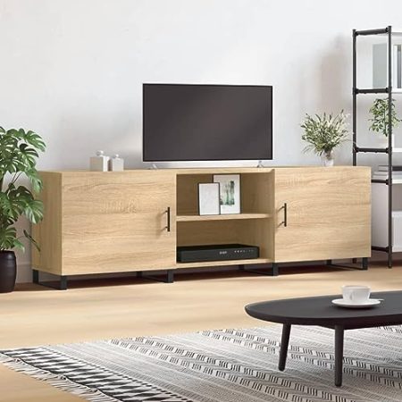 AJJHUUKI Outdoor-Möbel-TV-Schrank Sonoma Eiche 150x30x50 cm Holz-Möbel